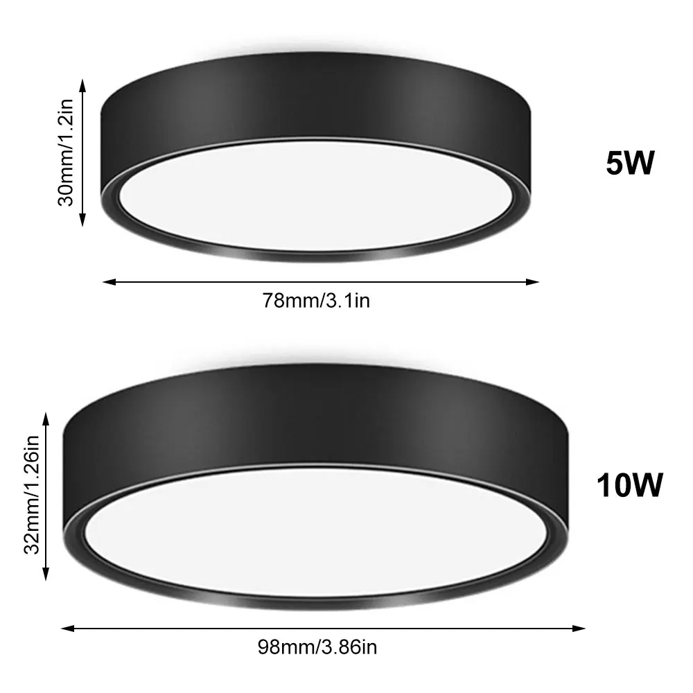 Iluminação de Teto LED 5/10W Superfície Montada Downlight Lâmpada do teto para Sala Spotlight Painel Luzes Cozinha Banheiro Lâmpada