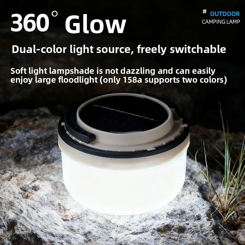 Super Solar Multifunctional Telescopic Outdoor Camping Light Portable Rechargeable with Long Battery Life for Atmosphere