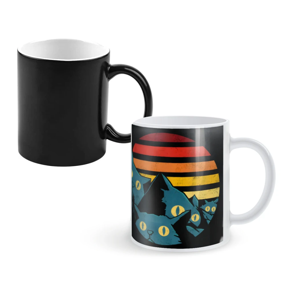 

MeowntainsCoffee Mugs And Mug Creative Color Change Tea Cup Ceramic Milk Cups Novelty Gifts