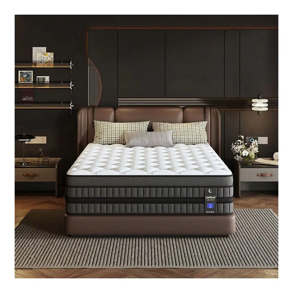 Bedroom Furniture, 12 14Inch Black Queen Mattress, BuiltIn Memory Foam And Individually Pocketed Springs, Available In Twin, Fu