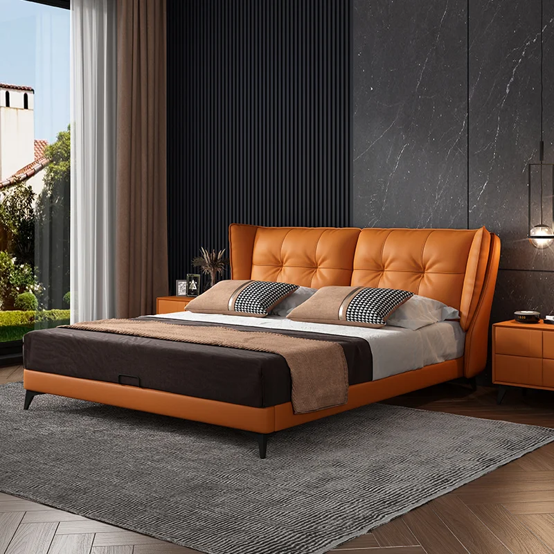 180x200cm Bed double Headboard frames and bed bases bedroom complete home furniture luxury king size bed Base beds and frames