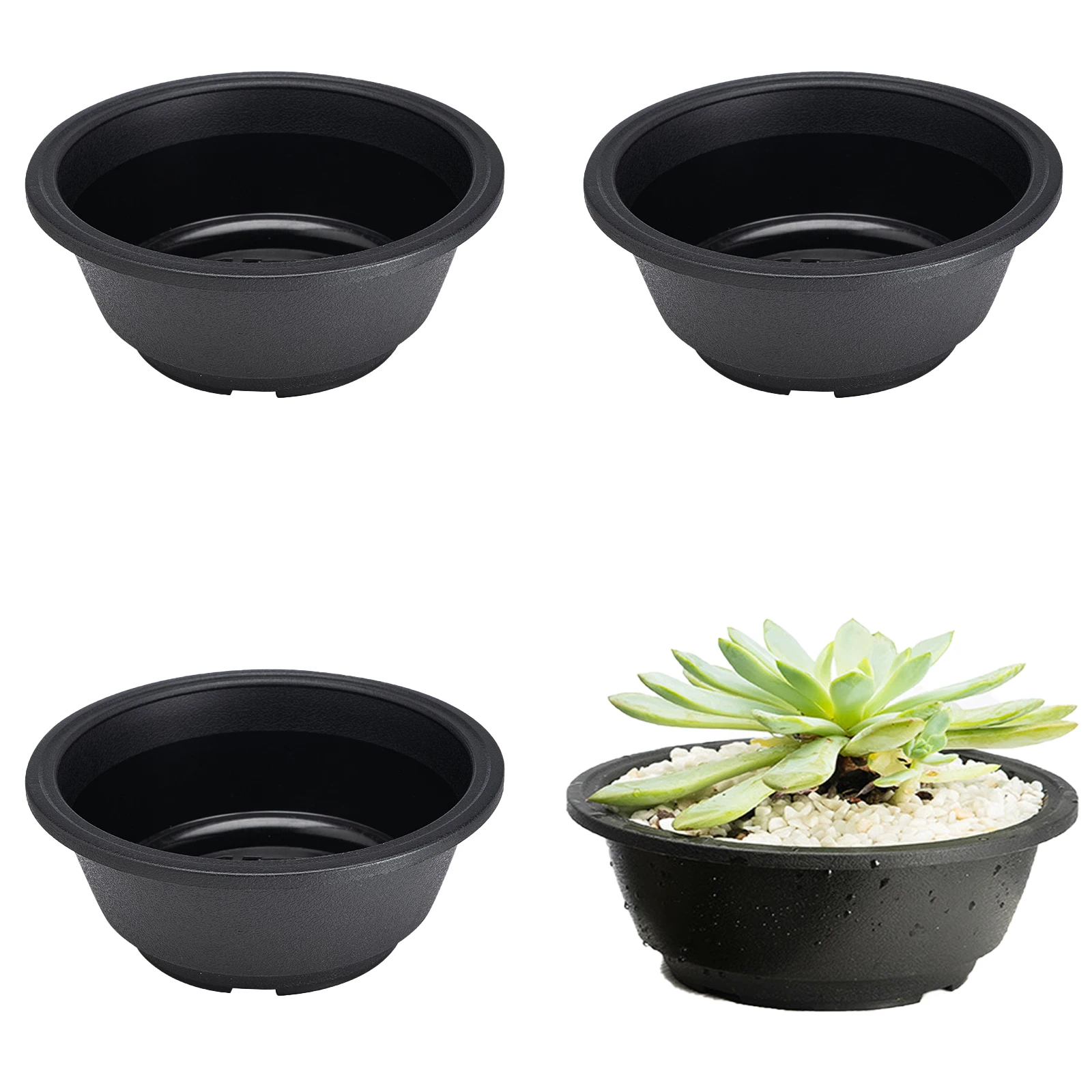 Stackable Flower Containers Drainage Flower Pot Plastic Flower Pots Stackable Sizes Perforated Bottom Proper Drainage