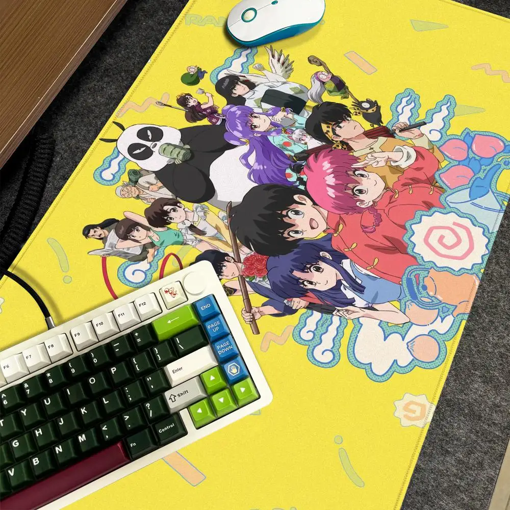 Anime R-Ranma Mauspad Xxl Computer Große Größe Rutschfeste Gamer Tastatur 90x40cm Art Design HD Schreibtischunterlage