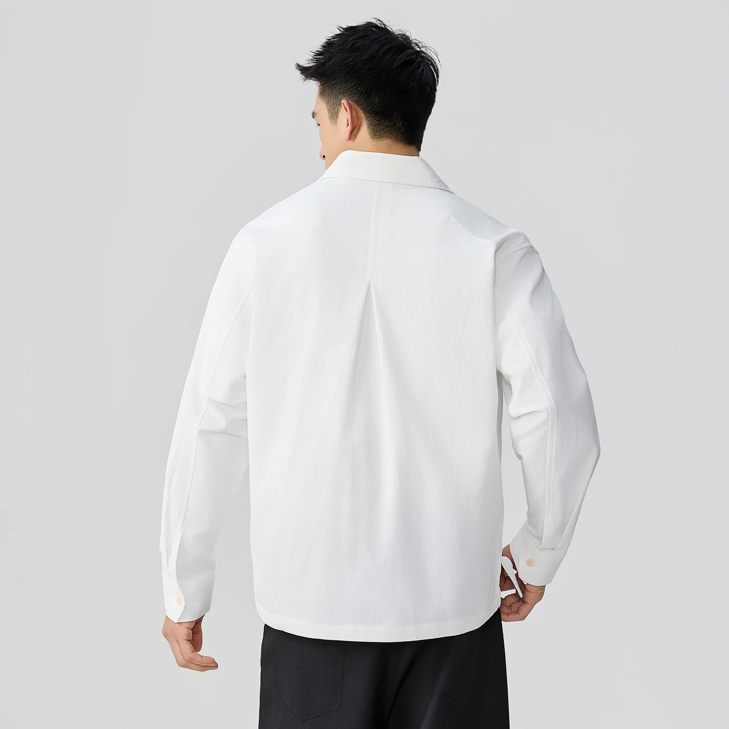 Men's Spring New Commute Fashion Loose Casual Vintage Long Sleeve Shirt Male Autumn Clothes Cityboy Streetwear White Shirt Tops