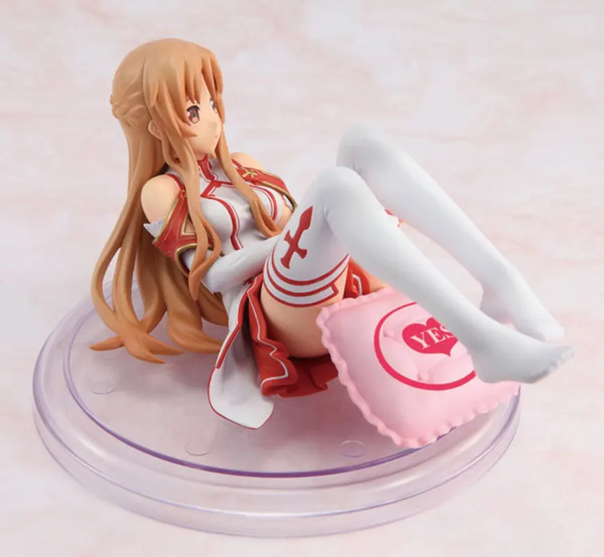 Sword Art Online Asuna Lying Down Figure 1/8 New Wife Pillow Version SAO 7cm PVC Action Collectible Model for Gift Home Decor view 5
