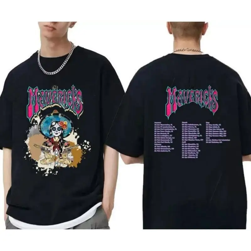 The Mavericks 2023 Tour Shirt, Mavericks Band Double Sided T-Shirt