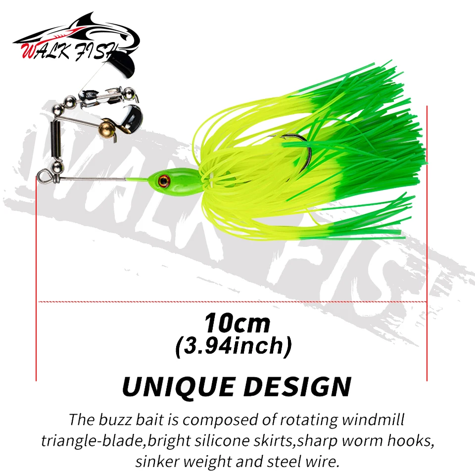 المشي الأسماك 12 جرام 16 جرام سبينر الطعم الصيد إغراء عالية الجودة تهزهز الطعم الاصطناعي باس بايك Buzzbait المتذبذب الصيد البحري المياه العذبة