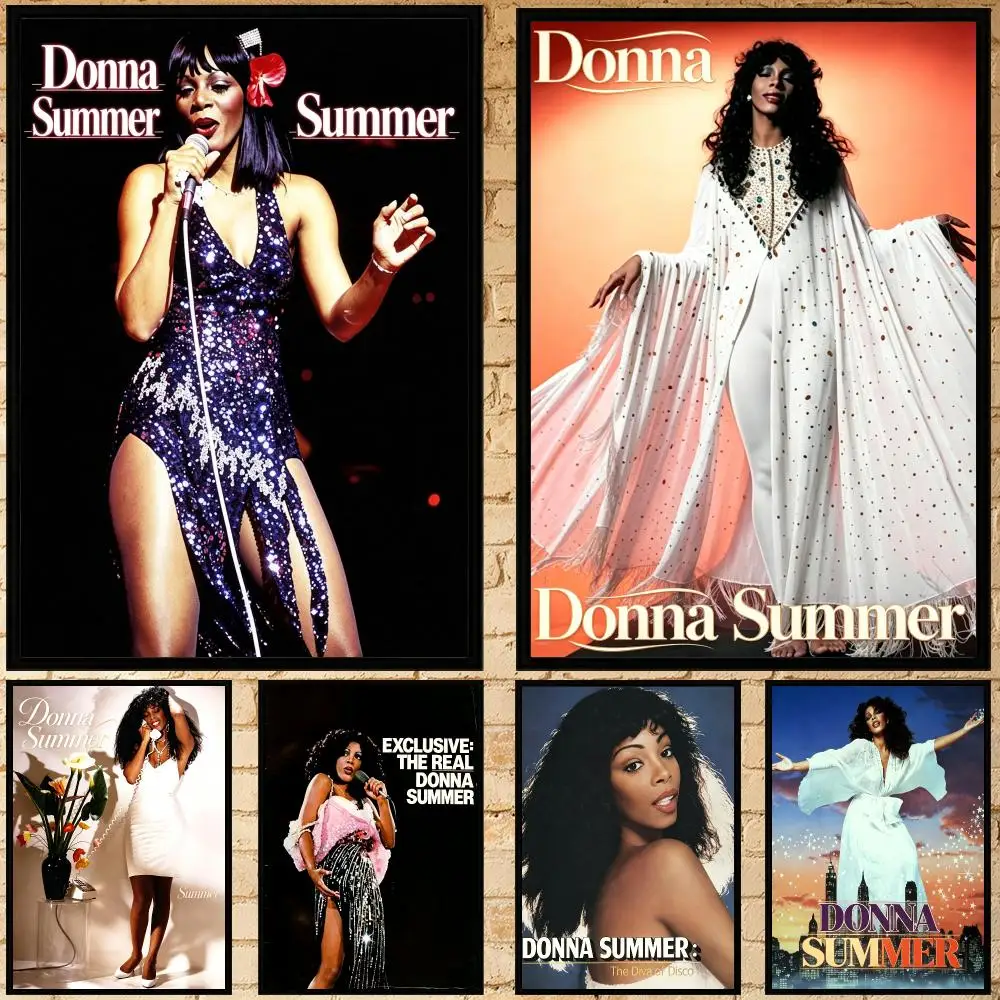 music Donna Summer Poster Poster HD Waterproof Self-adhesive Art Print Wall Decor for Bedroom Living Room Gift