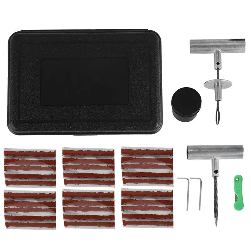 

Leading-Car Tire Repair Kit Car Van Motorcycle Bike Tire Repair Tools Emergency Heavy Duty Tubeless Tire Puncture Repair Kit