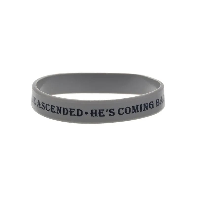 1 قطعة/3 قطعة للجنسين سيليكون المطاط الإسورة سوار تذكاري ديني مطبوعة 'ه جاءت انه يموت أن أروس' تصميم #5