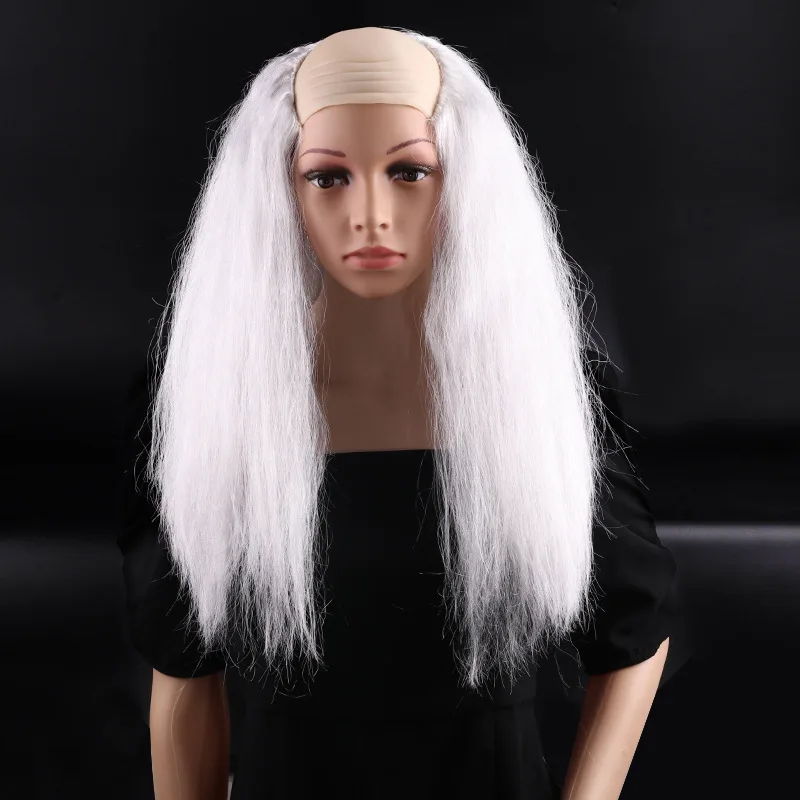 Halloween Cosplay Bald Head Wig for Adult Old Man Bald Head Tramp Wig