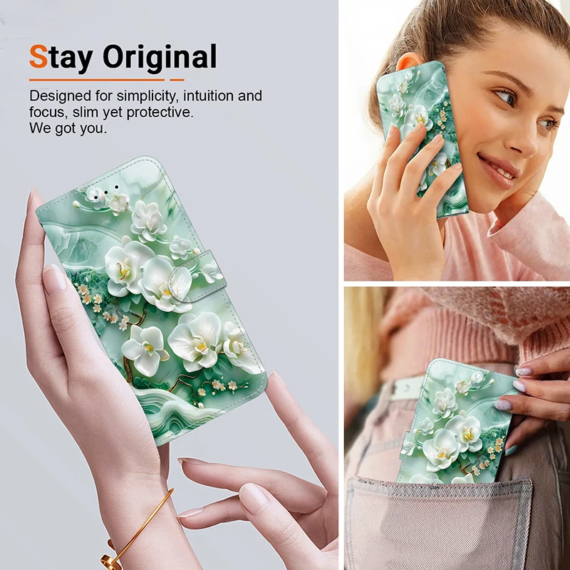 حافظة محفظة قابلة للطي لهاتف Realme Note 60 70T Narzo 80 Lite 60X 30 50 60 Pro 5G N55 N53 محفظة بنمط مغناطيسي مطلي