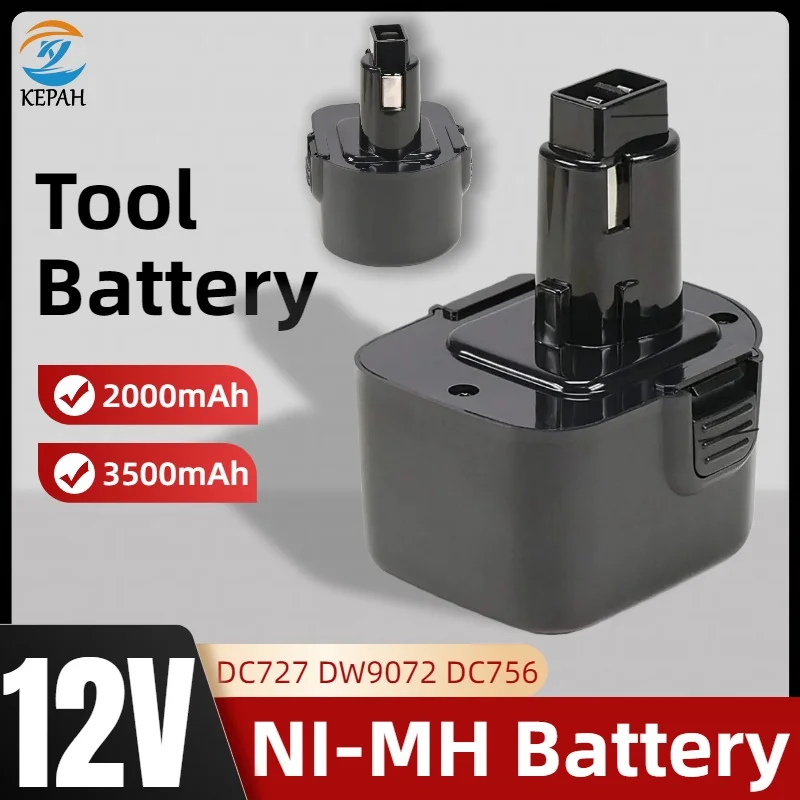 12V 4500mAh Long Lasting Battery Pack Compatible with DE9074 DC9071 DW9071 DW9074 DC727 DW9072 DC756 DC980