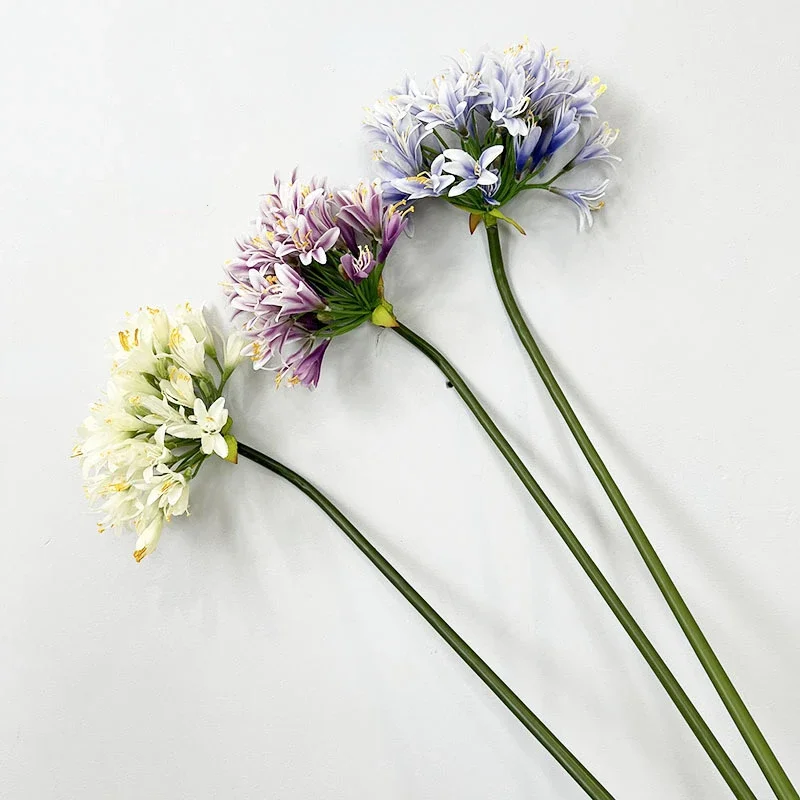 2 stücke 93cm künstliche Blumen Seide hundert Lotus Garten Dekor Simulation hundert Lotus weiß lila gefälschte Blume Haupt dekoration – Detail 2