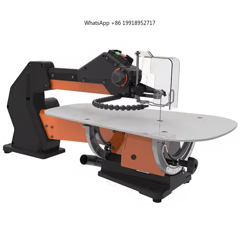 120W 550-1550SPM Variable Speed Parallel Arm Jigsaw with Extra-Large Double-Bevel Steel Worktable 0-45°/0-30°