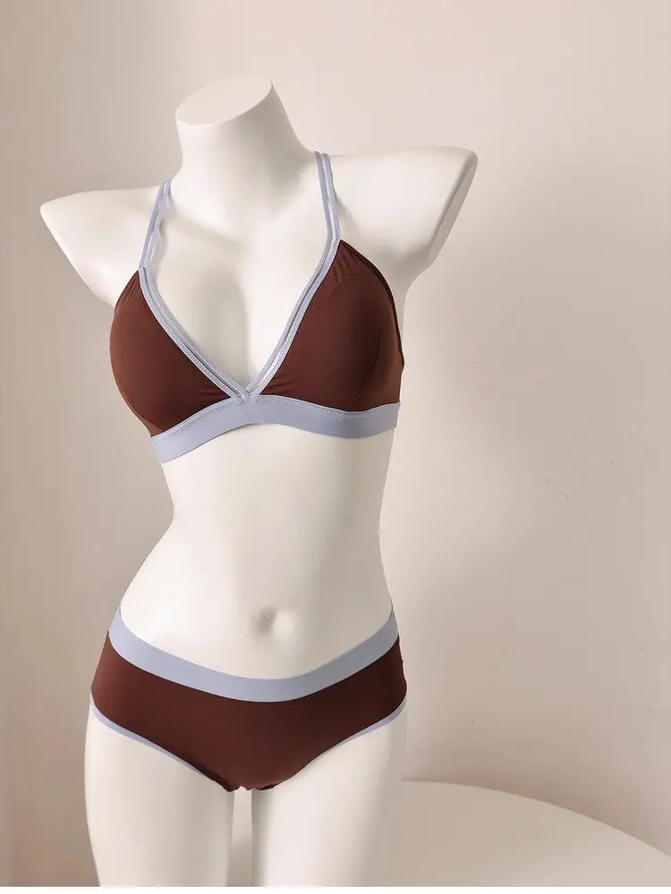 American Style Sexy 3 Piece Bra Set for Women Medium Large Bust Wireless Seamless Adjustable Back Soft Comfort Daily Wear S-XL