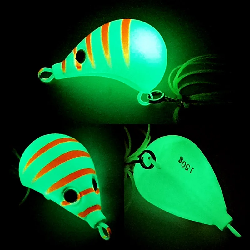 1pc 40g 60g 80g 100g 120g 150g Inchiku gabarits leurres lumineux gabarits en métal leurre yeux 3D plomb gabarit tête bateau appâts de pêche