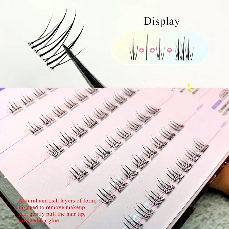 6mm Glue-free Air Lower Eyelashes DIY Segmented Reusable Natural Under Lash Manga Fairy Bottom Lashes Extension Eyes Makeup Tool