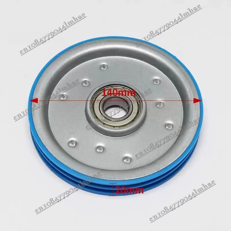 10 Pieces Elevator Steel Wire Rope Roller Blue 2 Grooves Use for Otis Lift Spare Parts OD140mm W20mm ID20mm Bearing 6204Z