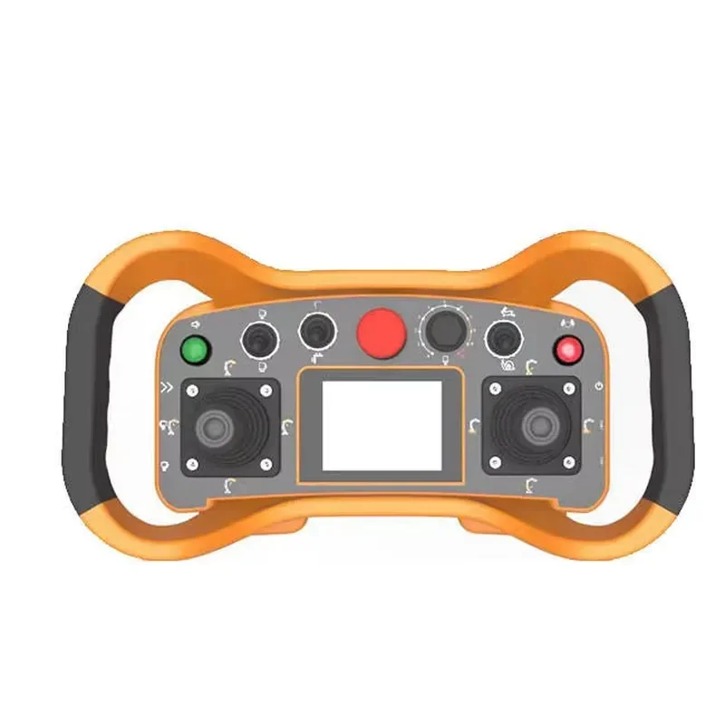 IP65 Waterproof Mini Wireless Joystick Remote, 12V 24V Radio Remote Control for Crane Mining Heavy Equipment