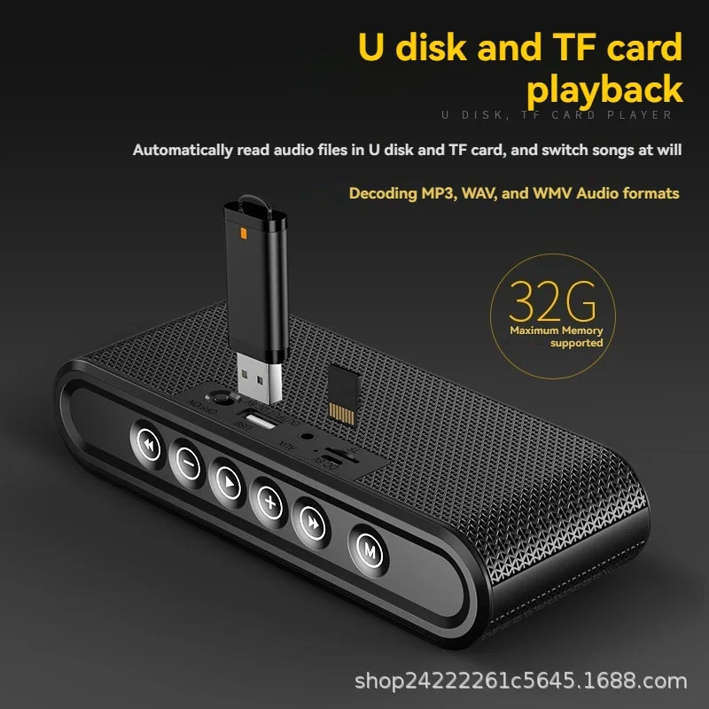 X6 touch wireless Bluetooth speaker USB flash drive TF card playback subwoofer dual speakers 8000mAh large battery phone chargin