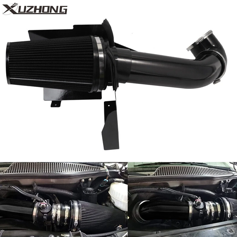 

4" Inch Cold Air Intake Kit +Heat Shield for 99-06 GMC/Chevy V8 4.8L/5.3L Black