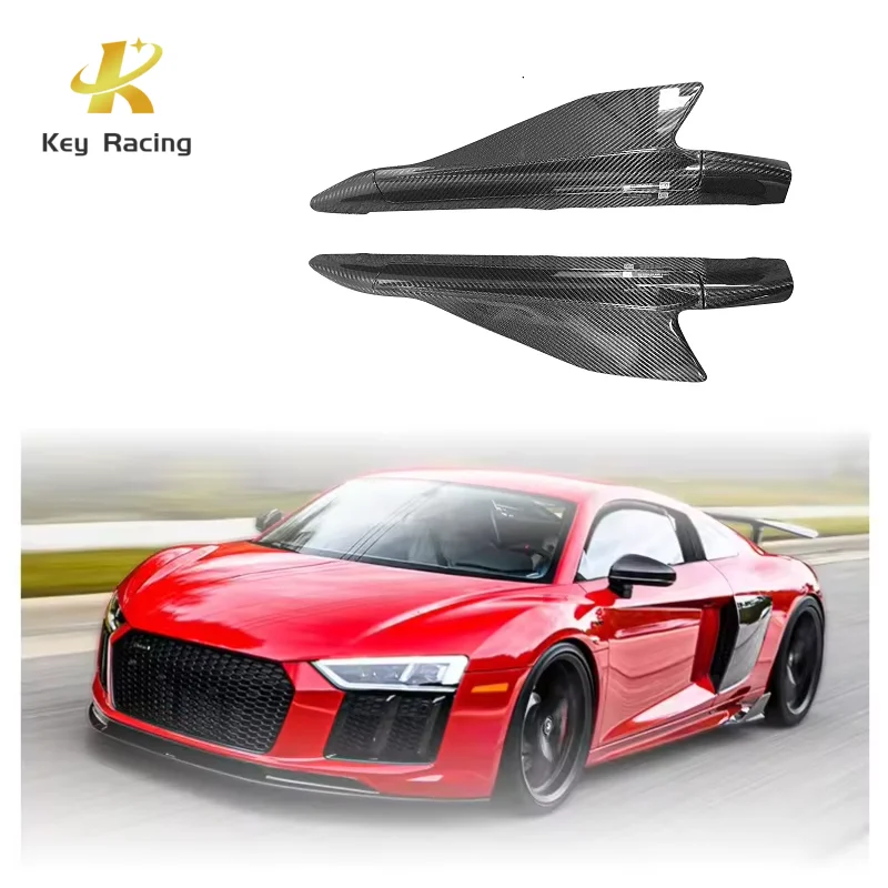 Car Accessories Dry Carbon Fiber Capristo Style Side Skirts Extension For Audi R8