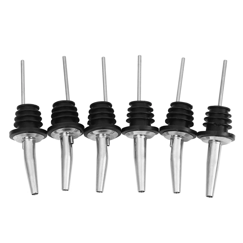 

18Pcs Stainless Steel Spirit Wine Bottle Pourer Stopper Free Flow Liquor Cocktail