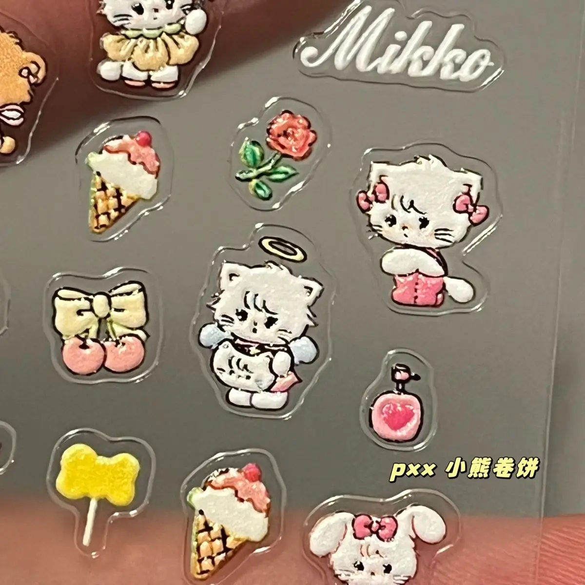 Kawaii Mikko Cartoon Mini Stickers Nail Art Anime Stickers Cute Relief 3D Stickers Camera Phone Water Cup Diy Notebook Materials