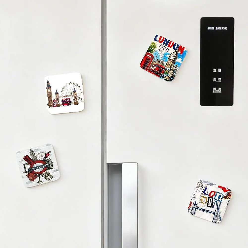 London Graphic Refrigerator Magnet Creative Kitchen Home Decoration Soft Magnetic Decor Festival Gifts Multi Scene Use