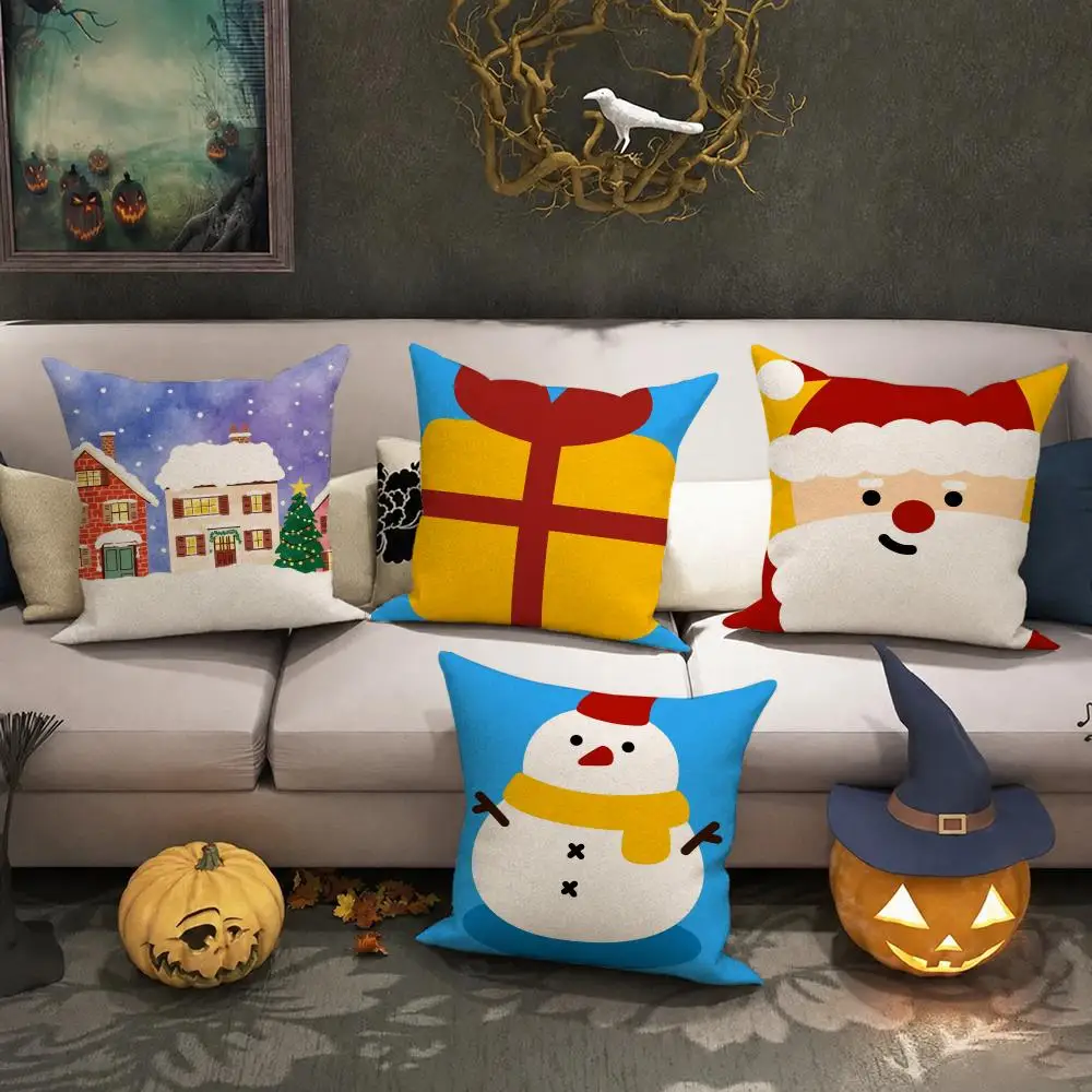 Christmas Cushion Cover Halloween decoration trick or treat cushion cover, ghost, pumpkin head, bat decoration