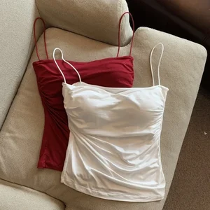 Women's tank top with thin strap, solid color, casual, Korean style, summer 8 Main Sales Women's Regatta - №8