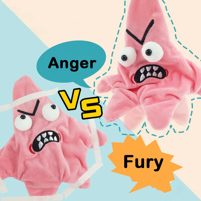 Fun Cute Moving Star Dolls Cartoon Grumpy Plush Toy Star Angry Rocking Doll Pendant Mad Toys Adult Children Stress Relief Toys