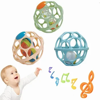 Baby Hand Rattle Soft Ball ของเล่นทารกแรกเกิดจับ Teethers Hand Bell Sensory ของเล่นเด็กของเล่นเพื่อการศึกษาสําหรับ 0-12 เดือน