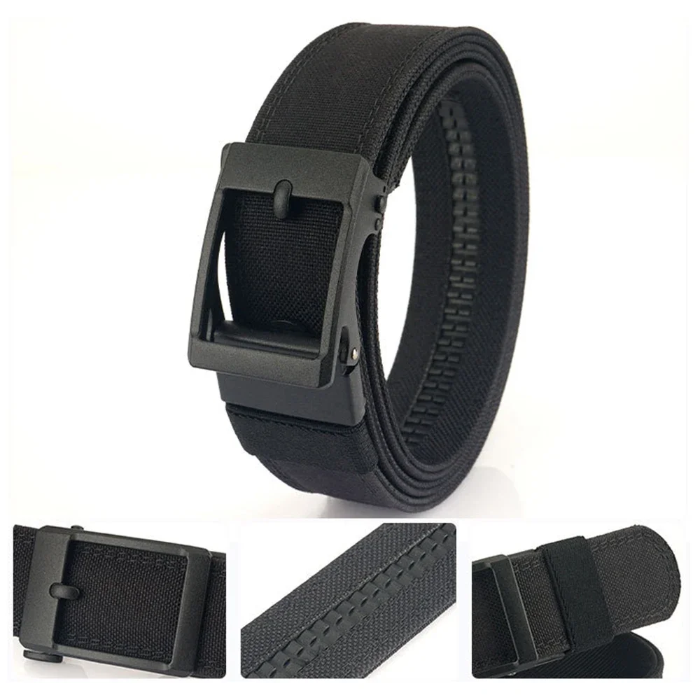 

Жесткий утолщенный подвесной двухслойный тактический ремень из нейлоновой ткани для мужчин, универсальный уличный мужской ремень с автоматической пряжкой