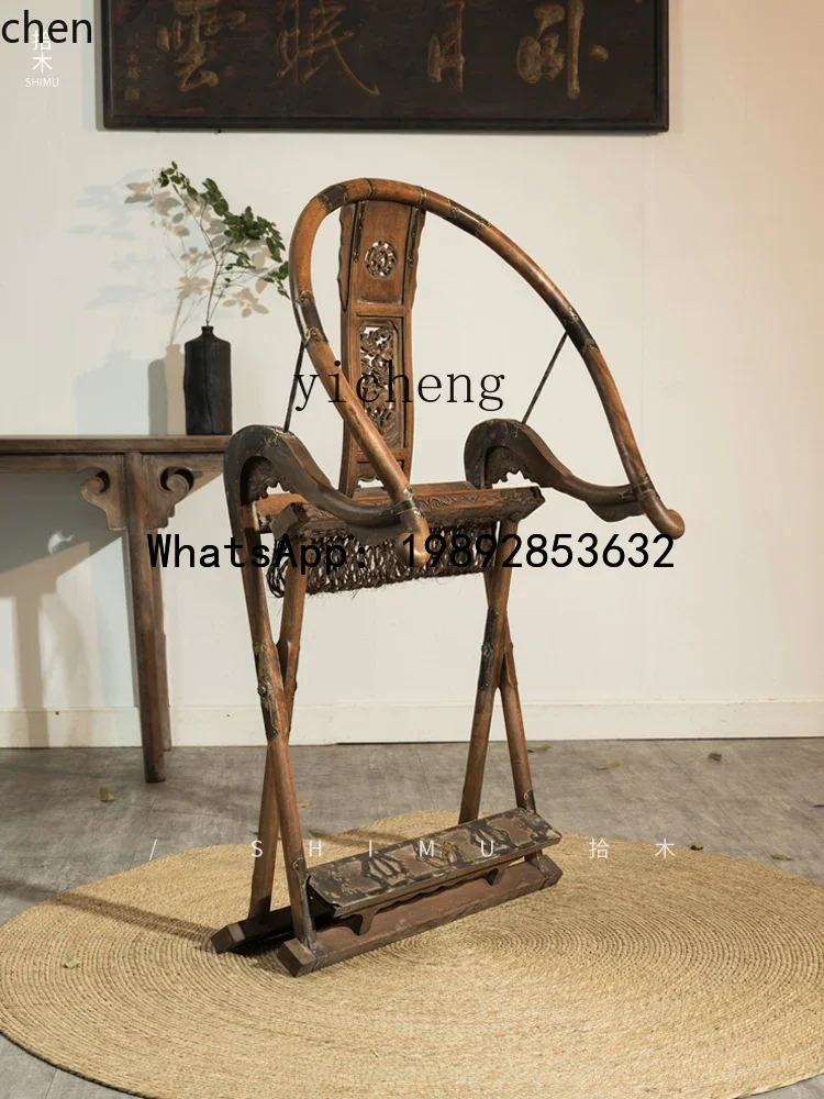 W8  Folding Three-Piece Set of Chairs Old Furniture Taishi Chair Rosewood