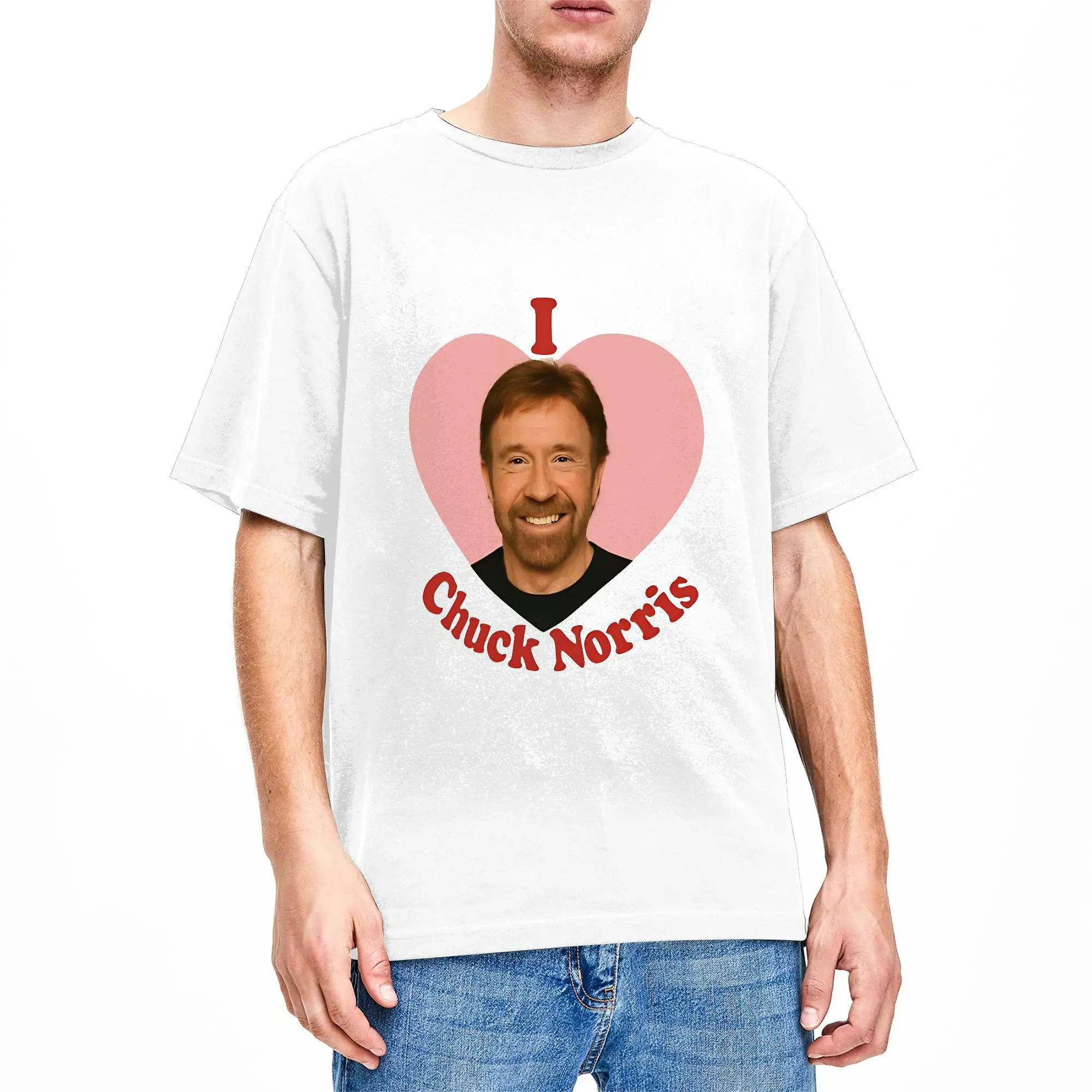 I love Chuck Norris birthday funny prank meme Cotton T-Shirt For Men Summer T-Shirts O Neck Tee Shirt Oversized Design Clothes
