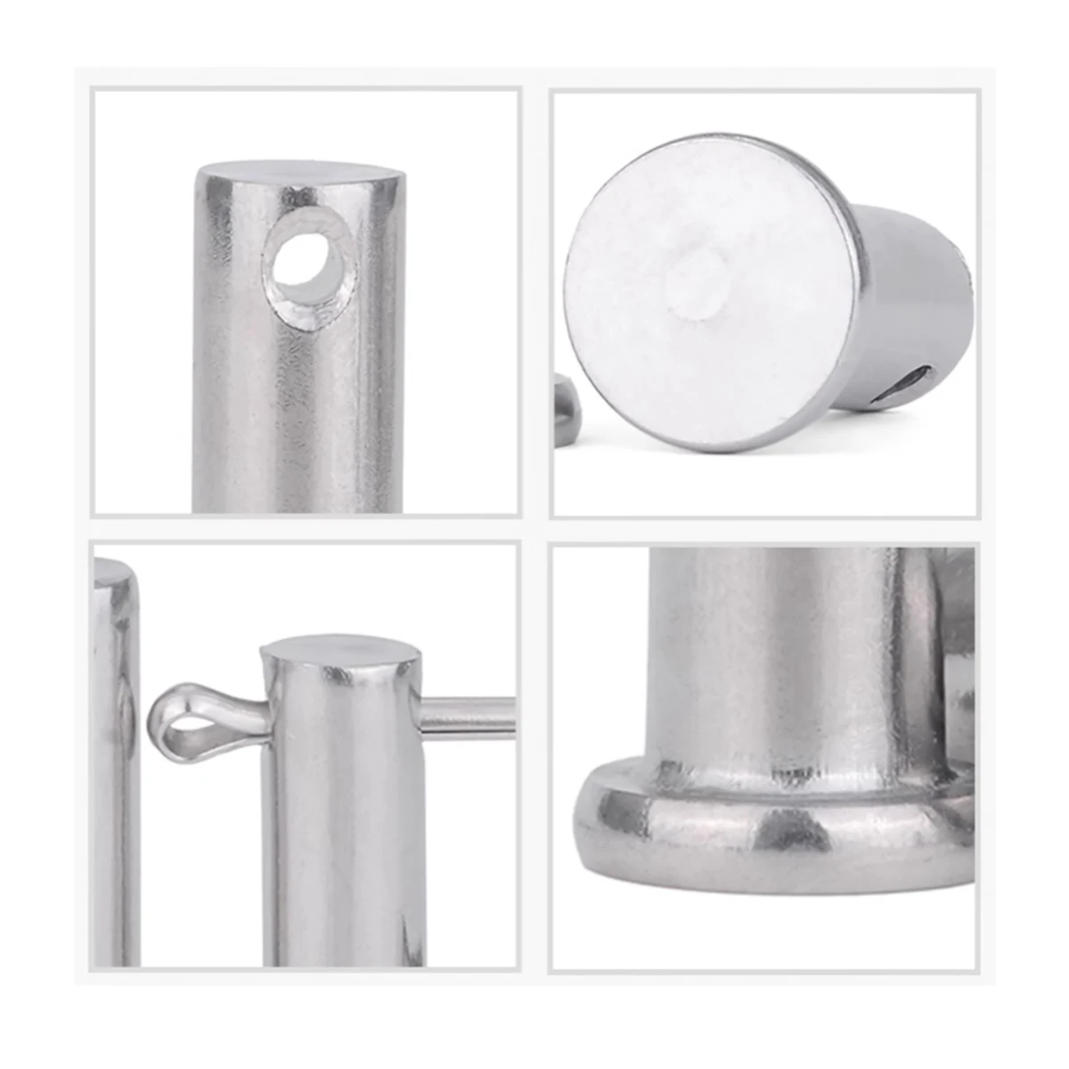 

304 Stainless Steel Pin Shaft With Hole / Cotter Pin Combination Set M3-M20