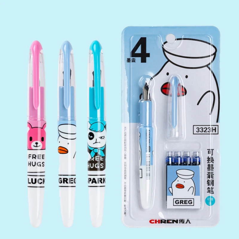 Ink Pen 3360k Portable With Erasable Ink Cartoon Gift Kids Stationery Metal Nib Fountain Pens Ink Nibs For Fountain Pens