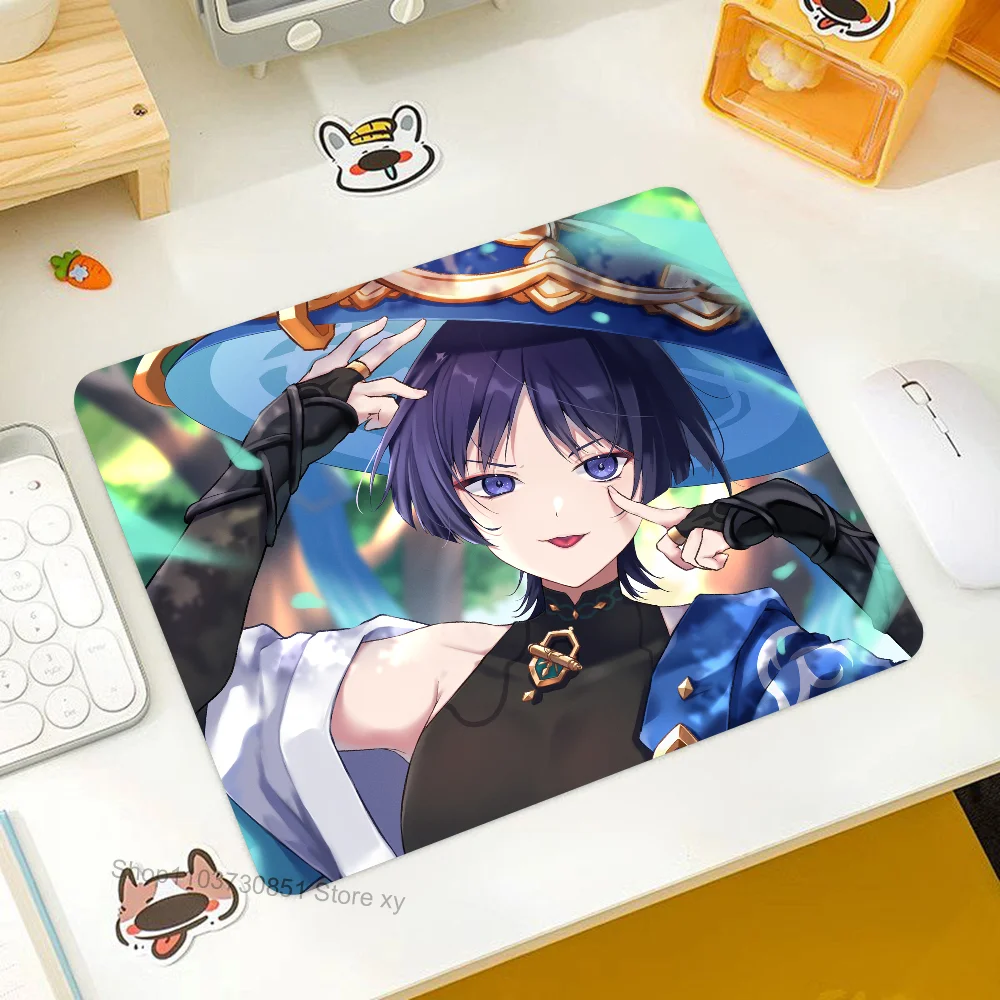 

Wanderer Genshin Impact Mousepad RGB Small Size Gaming Mouse Pad With LED Light Desk Mat Super Smooth Non-slip Rubber Bottom