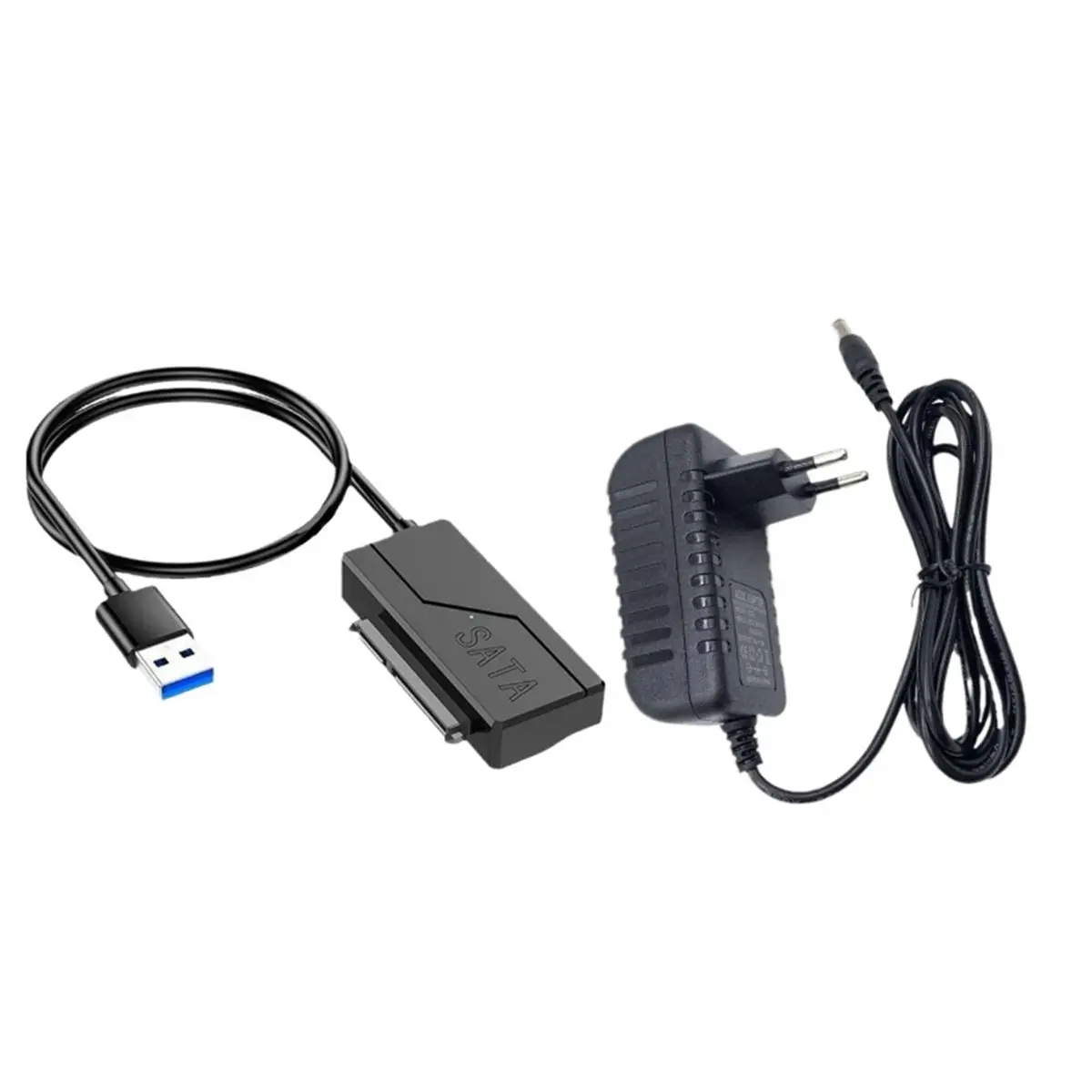 SWXF SATA to USB 3.0 Adapter Cable with Power Adapter External Hard Drive Cable for 3.5