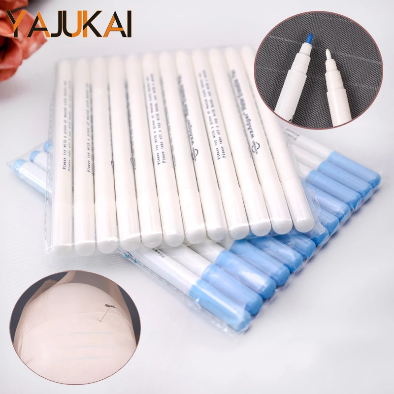 Blue Soluble Pen For Wig Making Auto-Vanishing Pen For Hair Nets White Water Erasable Pen Quilting Sewing Tools Dressmaking 5pcs