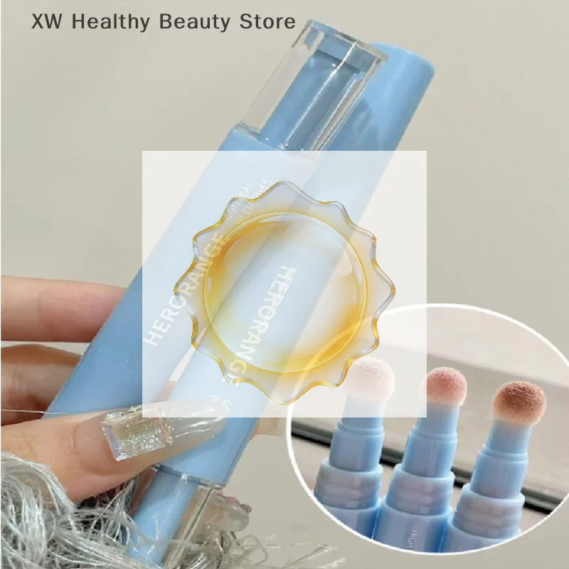 HERORANGE Pluche Hoofd Concealer Pen Detail Bedekkende Donkere Kringen Zelfs Huidskleur Verhelderende Olie Controle Foundation Gezicht Holding