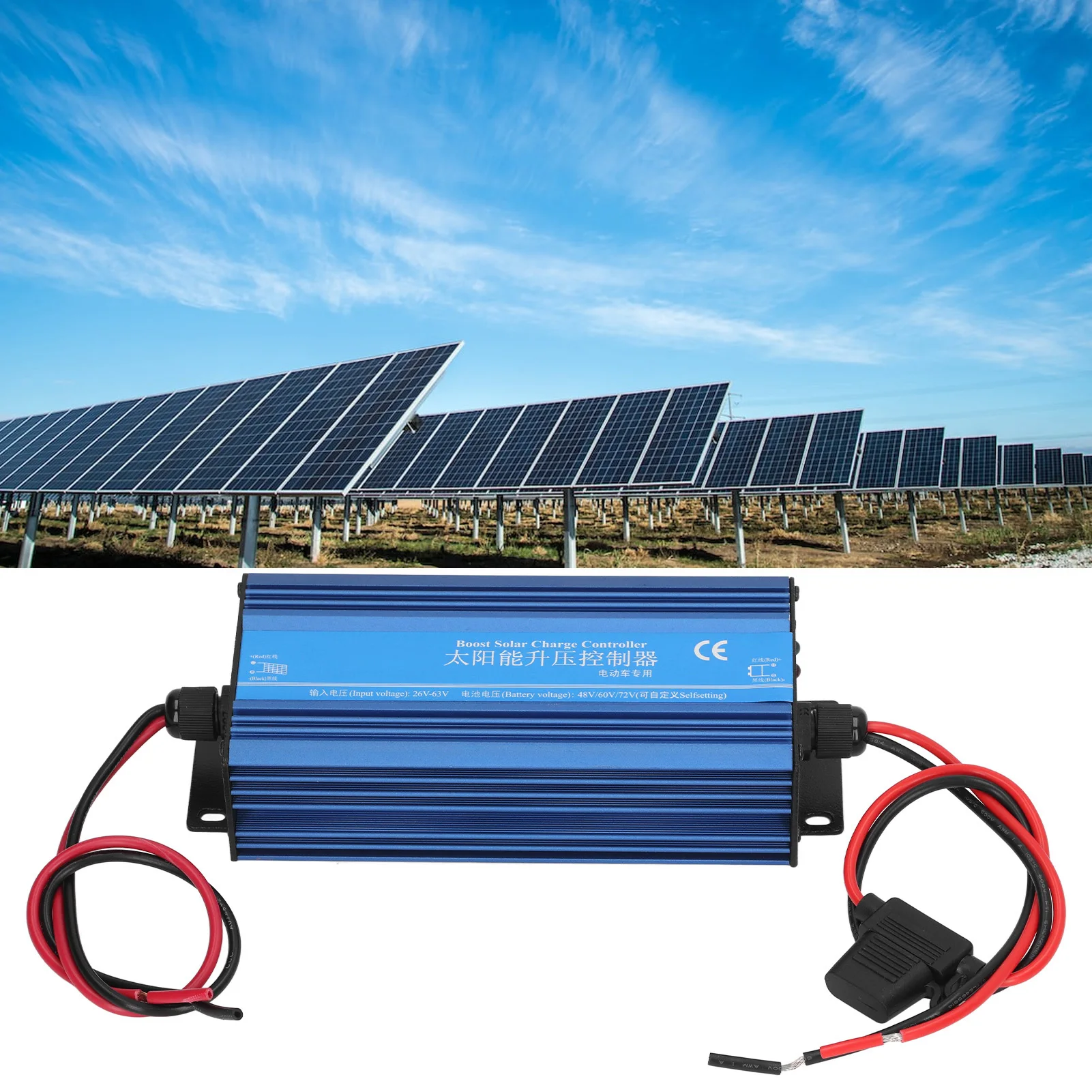 Solar Panel Boost  Controller MPPT Step Up Solar Battery Charging Controller 600W 48V 60V 72V MPPT Solar  Controller