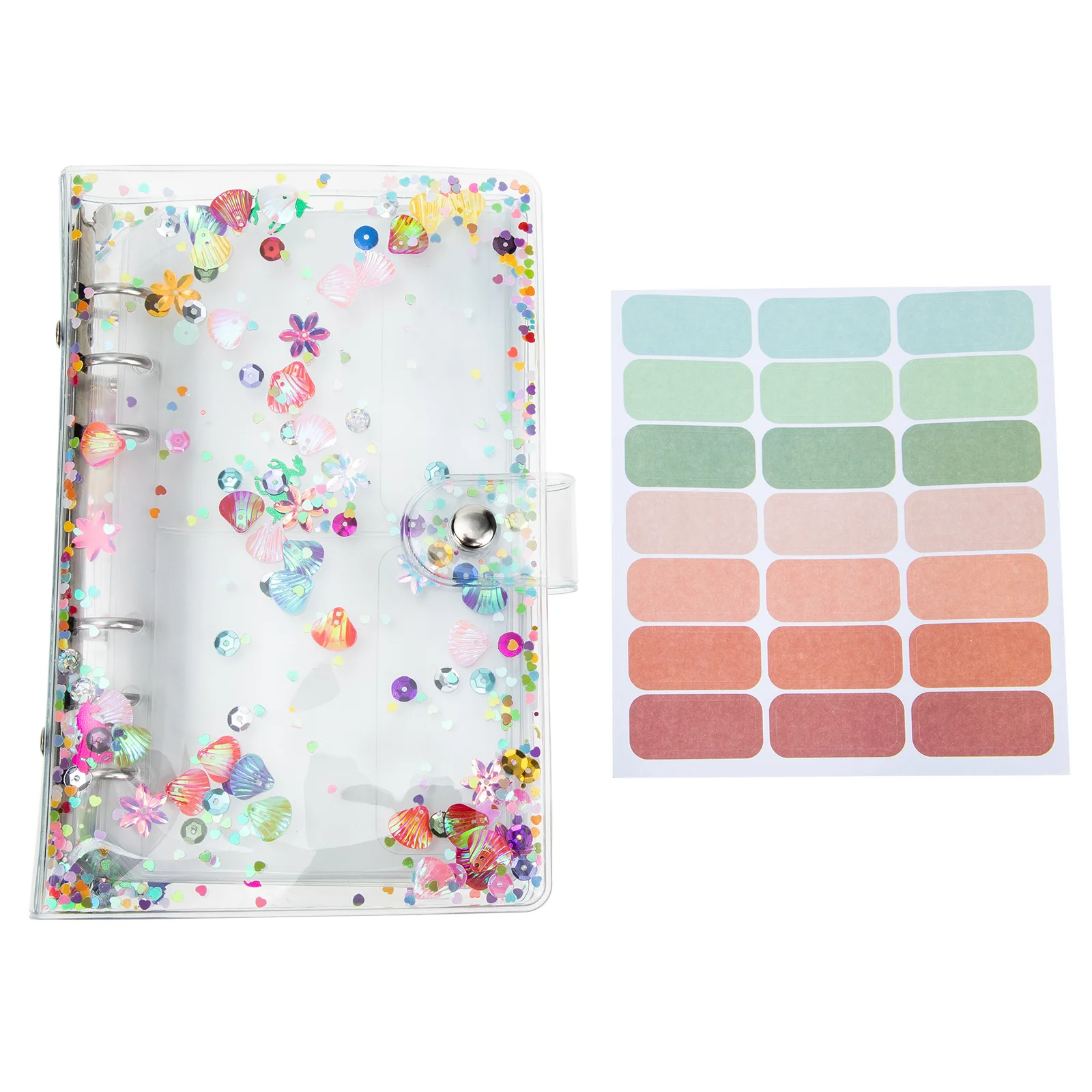 

1Set Household Cards Book Budget Binder Portable Multi-Function Organizer Pen Closure Stylish Color Storage for Money Receipts