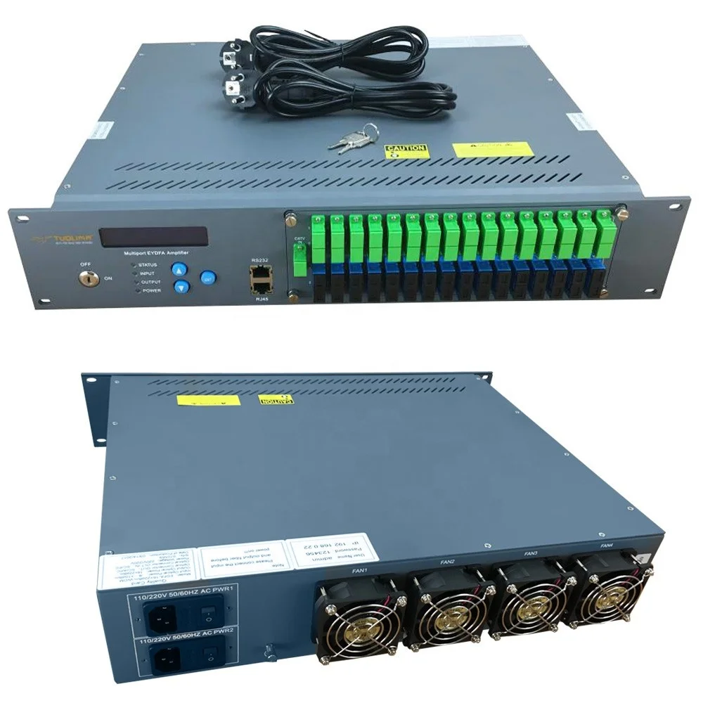 

Products subject to negotiationTUOLIMA 8/16/32 Ports WDM EDFA 1550nm High Power Optical Amplifier