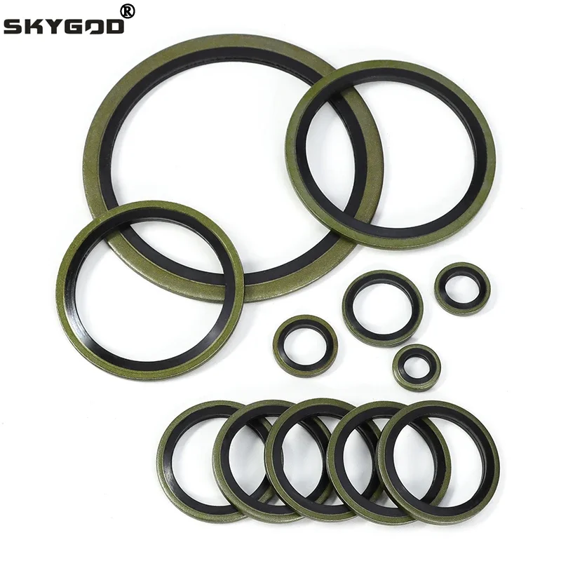 Washer Seal Metal Rubber Oil Drain Plug Gasket M5 M6 M8 M10 M12 M14 M16 M18 M20~M60 Bonded Washer Sealing O Ring Assortment Set