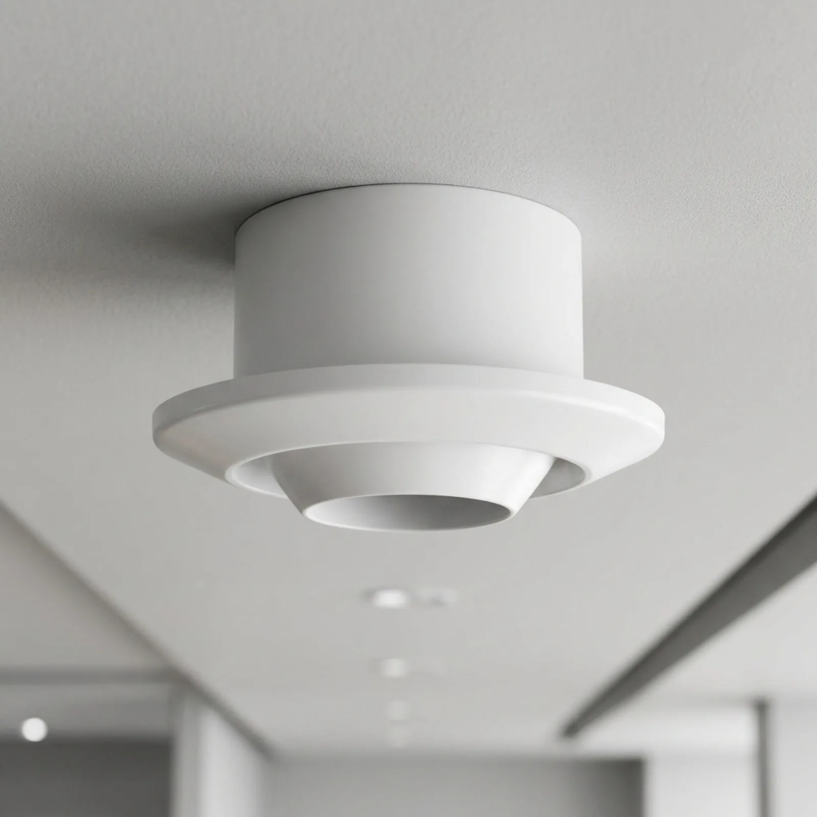 Round Ventilation Nozzles 360° Rotating Jet Vents ABS Material Adjustable Opening Air Circulation Indoor for exhaust