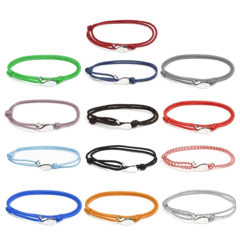 Multicolor Bracelets Little Whale Mother-Child Adjustable Woven Hand Rope Dropsale