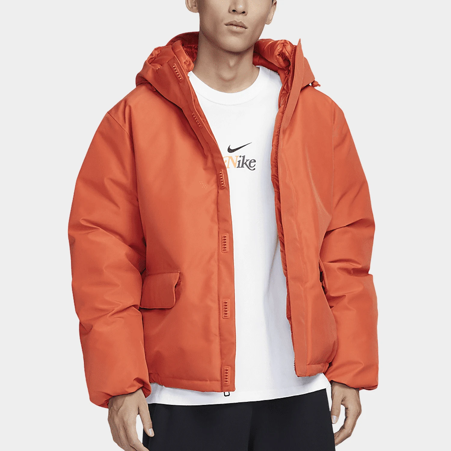 Nike genuine winter new men's warm and loose hooded cotton jacket FZ0725-846